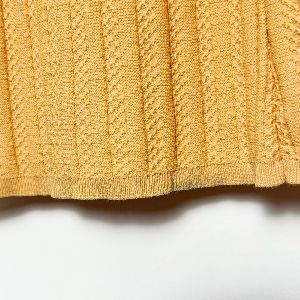 SANDRO Pointelle Trim Rib Knit High Rise Ankle Crop Bootcut Flare Leg Pants‎ M - Picture 14 of 14